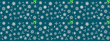 Elle çizilmiş çiçek desenli Raster çizimi. Çocuksu tasarım. Mavi arka planda. Tekstil, kumaş, ambalaj, hatıra defteri için güzel çiçek arkaplanı..