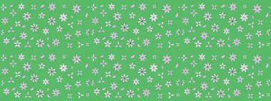 Raster. Sabıka fotoğraflarında, bebek kıyafetlerinde, duvar kâğıtlarında, paket kutularında falan kullanılabilir. Zarif, parlak ve eskiz yeşil çiçek deseni tasarımı.
