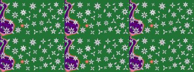 Elle çizilmiş sonbahar çiçeği deseni. Tekstil ve kapak tasarımı için mükemmel. Doodle tarzı. Yeşil renkli çiçekler. Renkli yeşil çizim deseni.