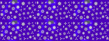 Küçük menekşe çiçekleri içinde oldukça eski bir besin torbası deseni. Tekstil, kumaş, kapaklar, duvar kağıtları, baskı, paket, koleksiyon defteri, örgü, dekupaj için çiçek arkaplanı..