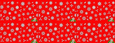 Çiçekli karalama şeklinde Raster çiçek deseni. Kibarca, kırmızı renkte bahar çiçekleri. Raster illüstrasyonu.