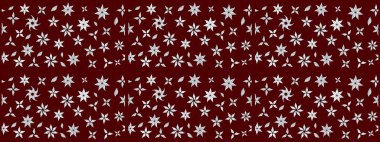 Raster illüstrasyonu. Suluboya çiçekli çiçek deseni. Kırmızı renkte Asyalı tekstil.