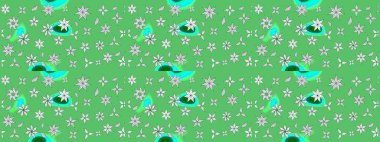 Asya tekstil tarzında. Çiçek desenli çizim. Renkli Bahar Teması eskiz kalıbı. Düz Çiçek Elementleri Tasarımı. Raster illüstrasyonu. Güzel kumaş deseni.