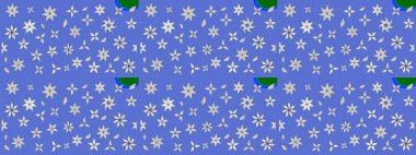 Renkli Bahar Teması eskiz kalıbı. Çiçek desenli eskiz, yaz çiçekleri. Düz Çiçek Elementleri Tasarımı. Mavi renkte çiçekler.