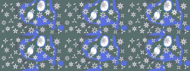 Çiçekli, yapraklı, çiçek desenli eskiz. El çizimi. Raster illüstrasyonu.