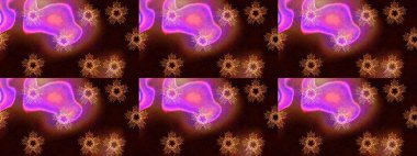 Kış kar taneleri, raster arka plan. Yüzey için tekrarlanan doku, ambalaj kağıdı, kahverengi, siyah ve menekşe rengi kar tanesi.