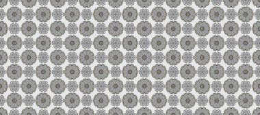 Renkli Yaz Temalı Kusursuz Arkaplan. Düz Çiçek Elementleri Tasarımı. Gri, beyaz ve siyah renkte çiçekler. Çiçekli pürüzsüz retro desen.