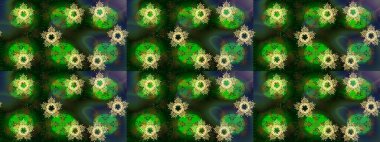 Basit bir kar tanesi. Yeşil, mavi ve gri renklerde şirin kar taneleri. Soyut duvar kâğıdı, ambalaj dekorasyonu. Kışın sembolü, mutlu noeller, mutlu yeni yıl kutlaması Raster illüstrasyonu..