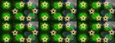 Renkli elementlerle Raster ilginç desen