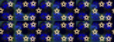 Basit bir kar tanesi. Mavi, siyah ve gri renkler üzerine illüstrasyon. Soyut duvar kâğıdı, ambalaj dekorasyonu. Kışın sembolü, mutlu noeller, mutlu yeni yıl kutlaması Raster illüstrasyonu..