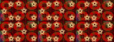 Kar taneleri tasarımı. Son moda kar taneleri ve elementler onun kartlarını gösteriyor. Retro stil dokusu, şablon kış elementleri. Modern tasarım posteri, kapak, kart tasarımı kahverengi, kırmızı ve yeşil renkler.