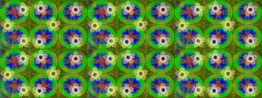 Kar Tanesi Simgesi. Raster illüstrasyonu. Kar tanesi yeşil, mavi ve kahverengi renklerde izole edilmiş. Raster illüstrasyonu.