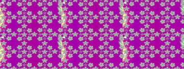 Raster illüstrasyonu. Küçük bir çiçekte eskiz deseni. Güzel kumaş deseni. Güzel çiçek arkaplanı..