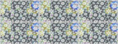 Bahar Tema Dikişsiz desen arka plan rengi. Düz çiçek öğeleri tasarım. Sorunsuz vintage. Raster şirin kumaş deseni.