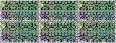 Güzel, parlak, pürüzsüz kumaş, tuval. Raster illüstrasyonu. Şablon, pürüzsüz, çiçekli kenar. Kıvırcık, parlak örgü. Eski moda arka plan. Çiçeklerin çelengi.