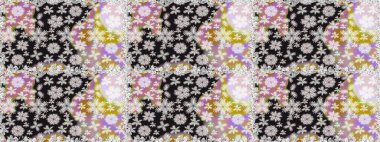 Raster illüstrasyonu. Güzel kumaş deseni. Küçük çiçekteki sevimli çiçek deseni. Güzel karalama çiçekleri olan kusursuz çiçek deseni..