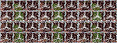 Küçük çiçekli basit, dikişsiz desen. Kahverengi renkte sevimli çiçekler. Raster illüstrasyonu. Moda baskısı, albüm, ambalaj kağıdı, duvar kağıdı için zarif dekoratif süslemeler..