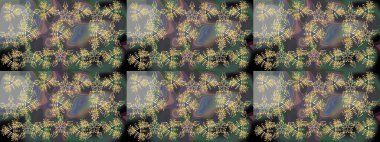 Çiçek buketleriyle klasik bir eskiz şekli. Gri renklerde. Raster illüstrasyonu.