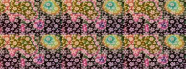 Ultraviyole kumaş deseni. Raster illüstrasyonu. Çizim kalıbı. Organik motif arkaplanı.