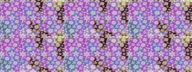 Küçük çiçekte güzel bir çiçek deseni var. Raster deseni. Çiçekli çiçek deseni, suluboya..