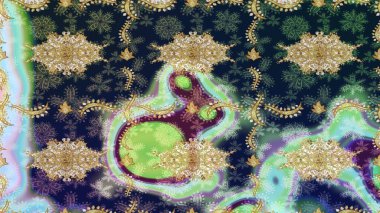 Mavi renkli ve altın elementli bir antika. Noel 2019, kar tanesi, yeni yıl.