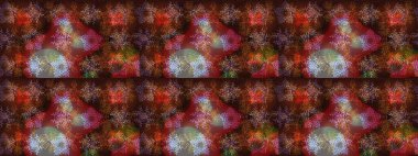 Raster Noel soyut renkli arka plan ve tatlı kar tanesi. Farklı kar taneleri toplayıcısı, kahverengi, kırmızı ve mor renkte kış elementleri..