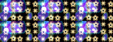 Şirin çiçek elementleri. Düz Çiçek Elementleri Tasarımı. Raster illüstrasyonu. Kusursuz desenli, modaya uygun kumaş deseni. Renkli Bahar Teması Kusursuz Arkaplan.