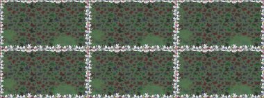 Kelebeklerle güzel bir moda modeli. Raster illüstrasyonu. Yeşil ve gri renkli bir resim. Moda sevimli kumaş tasarımı. Fantezi illüstrasyon.