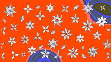 Vadinin turuncu renkli çiçekleri. Raster - stok. Suluboya, elle çizilmiş. Taslak arkaplan deseni.