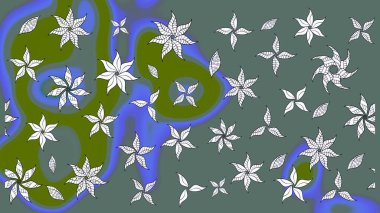 Küçük çiçekte güzel bir desen. Moda baskıları için zarif bir şablon. Çiçekli bahar çiçekleri. Küçük renkli çiçekler. Motley illüstrasyonu.