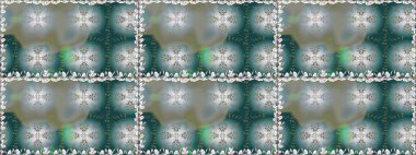 Raster illüstrasyonunda kusursuz çiçek deseni. Gri renkli çiçekler.