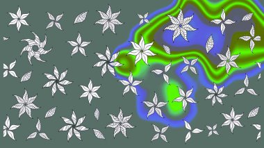 Küçük çiçekte güzel bir desen. Çiçekli bahar çiçekleri. Moda baskıları için zarif bir şablon. Motley illüstrasyonu. Küçük renkli çiçekler..