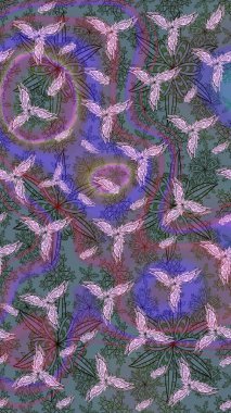 Düz Çiçek Elementleri Tasarımı. Tarafsız renklerde zarif çiçek buketi suluboya. Raster illüstrasyonu. Renkli Bahar Teması çizim şablonu.