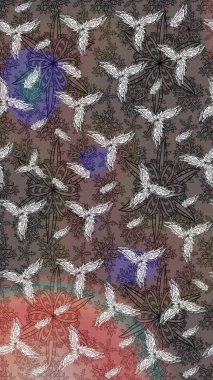 Raster illüstrasyonu. Çiçek. Taslak dekoratif arka plan, çiçek mandala. Kahverengi renklerde.