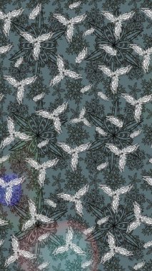 Raster suluboya çiçek deseni, narin çiçekler, tarafsız çiçekler, tebrik kartı şablonu. Raster Güzel kumaş deseni.