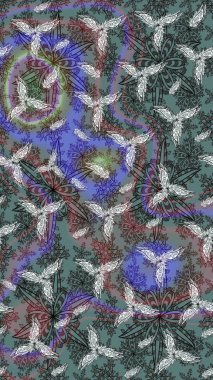 Tekstil veya kitap kapakları, imalat, duvar kağıtları, baskı, hediye paketi ve yapıştırma kitabı için çiçek eskizi geçmişi. Raster illüstrasyonu. Küçük ölçekli çiçeklerdeki basit sevimli desen.