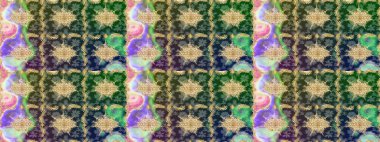 Süslü dekorasyon. Raster illüstrasyonu. Damask altın soyut çiçek deseni yeşil renkler üzerine çizim.