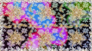 Gri renklerdeki altın element. Lüks, kraliyet ve Viktorya dönemi konsepti. Süslü raster dekorasyonu. Klasik barok çiçekli desenli altın renginde gri renkte..