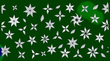 Zarif, parlak ve yeşil çiçek desenli bir taslak. Raster. Sabıka baskıları, bebek kıyafetleri, duvar kâğıtları, paket kutuları vb..