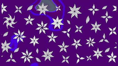 Renkli Bahar Teması eskiz kalıbı. Güzel kumaş deseni. Raster illüstrasyonundaki çiçek desenli çizim. Düz Çiçek Elementleri Tasarımı.