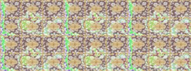 Tarafsız renkler üzerine geleneksel Arapça dekor. Çiçek süslemeli Raster eskiz deseni. Süslü dantel iz sürücü. Doğu tarzında klasik tasarım öğesi. Duvar kağıdı için altın süslü illüstrasyon.