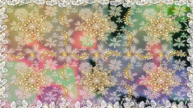 Altın elementlerle nötr renklerde altın desen. Kusursuz altın desen. Raster doğulu süsü.