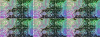 Sevimli çiçek raster deseni. Yeşil renkli çiçekler. Renkli Yaz Temalı Kusursuz Arkaplan. Düz Çiçek Elementleri Tasarımı.