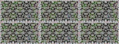 Gri renkli çiçekler. Düz Çiçek Elementleri Tasarımı. Renkli Yaz Temalı Kusursuz Arkaplan. Raster illüstrasyonunda trendsiz çiçek deseni.