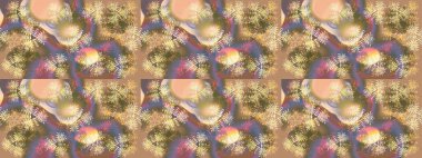 Kar tanelerinin soyut arkaplanı olan şirin bir Noel arkaplanı. Renkler. Noel ve yeni yıl moda baskıları için tatil tasarımı. Bej, kahverengi ve nötr kar taneleri. Raster illüstrasyonu.