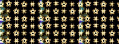 Stilize Çiçekler. Tekstil için Lacy Fashion Print. Raster illüstrasyonu. Folk Style. Mandalas 'ın dekoratif dokusu. Kumaş veya Duvar Kağıdı Tasarımı. Dantelli Kar Tanelerinin Etkisi.