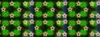 Kar Tanesi Mozaik ikonu. Yeşil, mavi ve gri siluet kar tanesi işareti. Düz dizayn. Sembol kışı, donmuş, Noel, yeni yıl tatili. Grafiksel element dekorasyonu. Raster illüstrasyonu.