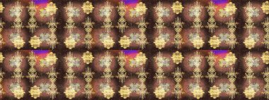 Kahverengi, bej ve sarı renklerde kar tanesi süsü. Kar taneleri izole edildi. Güzel süs eşyası. Kar tanesi süsü Raster illüstrasyonu.