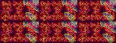 Renkli elementlerle Raster ilginç desen