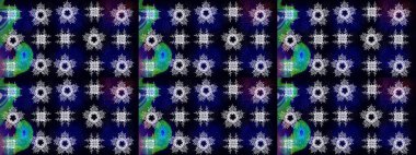 Basit bir kar tanesi. Siyah, mavi ve gri renkler üzerine bir resim. Soyut duvar kâğıdı, ambalaj dekorasyonu. Kışın sembolü, mutlu noeller, mutlu yeni yıl kutlaması Raster illüstrasyonu..